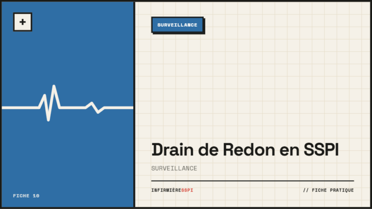 Drain de Redon en SSPI — surveillance & transmissions